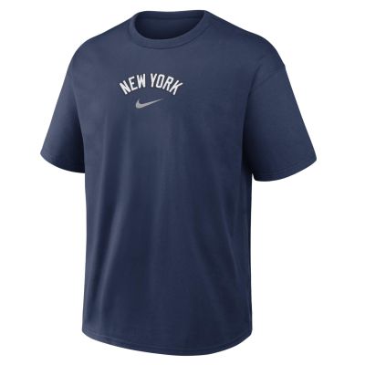 Nike SS New York Yankees Loose Fit Heavyweight Cotton Tee - Blå - Kortermet T-skjorte Nike SS New York Yankees Loose Fit Heavyweight Cotton Tee - Blå - Kortermet T-skjorte