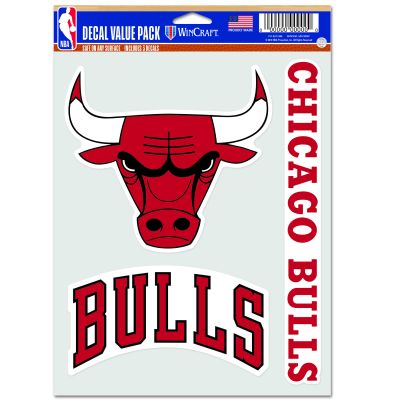 WinCraft NBA Chicago Bulls Multi Use Decal - rød - Nálepky