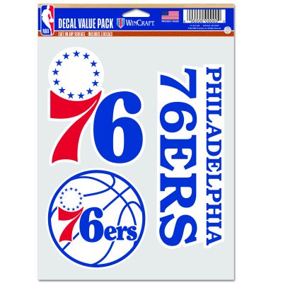 WinCraft NBA Philadelphia 76ers Multi Use Decal - Hvit - Nálepky