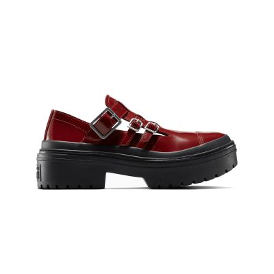 Converse Chuck Taylor All Star Lugged Heel Mary Jane Platform Patent Leather - rød - Joggesko Converse Chuck Taylor All Star Lugged Heel Mary Jane Platform Patent Leather - rød - Joggesko