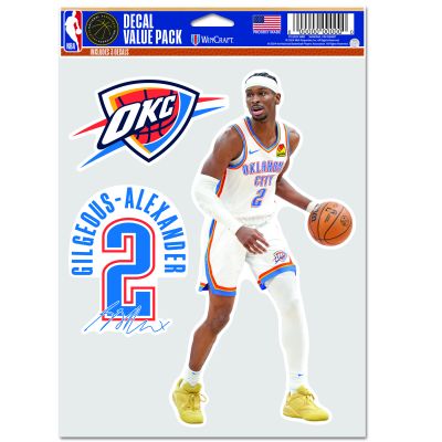 WinCraft NBA Shai Gilgeous-Alexander Oklahoma City Thunder Multi Use Decal - Flerfarget - Nálepky