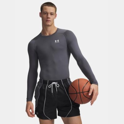Under Armour HG Armour Comp LS Tee Grey - Grå - Langermet kompresjonsskjorte Under Armour HG Armour Comp LS Tee Grey - Grå - Langermet kompresjonsskjorte