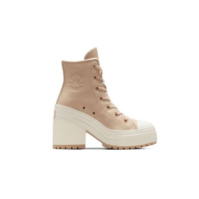 Converse Chuck 70 De Luxe Heel Platform Weatherized Leather - Brun - Joggesko