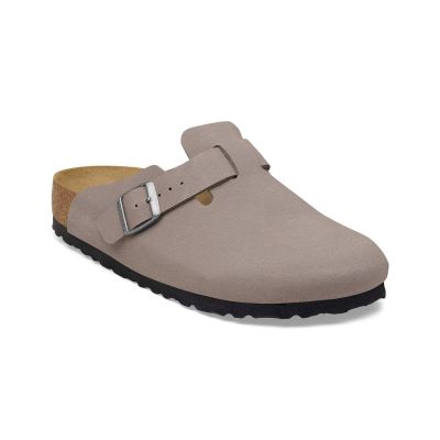 Birkenstock Boston TEX Birko-Flor Regular Fit Gray Taupe - Grå - Sandaler Birkenstock Boston TEX Birko-Flor Regular Fit Gray Taupe - Grå - Sandaler