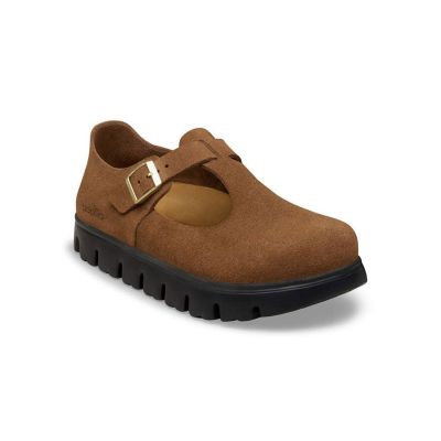 Birkenstock Paris Chunky Suede Leather Narrow Fit Dark Tea - Brun - Sandaler Birkenstock Paris Chunky Suede Leather Narrow Fit Dark Tea - Brun - Sandaler