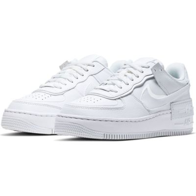Nike Air Force 1 Shadow "Triple White" Wmns - Hvit - Joggesko Nike Air Force 1 Shadow "Triple White" Wmns - Hvit - Joggesko