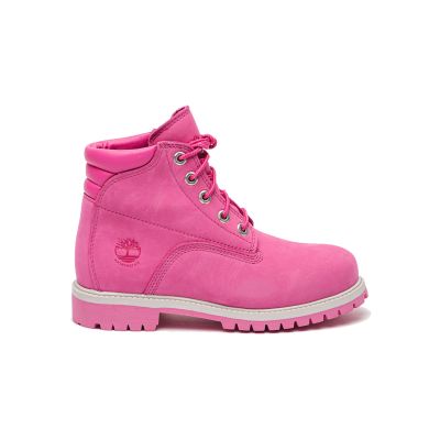 Timberland 6 In Premium WP Boot Junior Pink Nubuck - Rosa - Joggesko