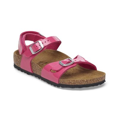 Birkenstock Rio AS Kids Birko-Flor Patent Regular Fit - Rosa - Sandaler Birkenstock Rio AS Kids Birko-Flor Patent Regular Fit - Rosa - Sandaler