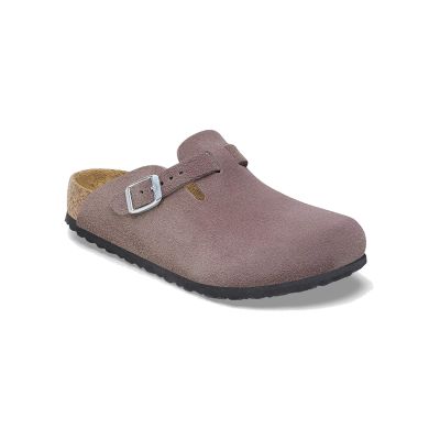 Birkenstock Boston Suede Leather Narrow Fit Faded Purple - Lilla - Sandaler Birkenstock Boston Suede Leather Narrow Fit Faded Purple - Lilla - Sandaler