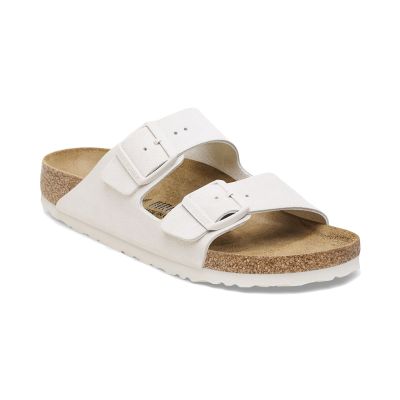 Birkenstock Arizona Suede Leather Regular Fit White - Hvit - Sandaler Birkenstock Arizona Suede Leather Regular Fit White - Hvit - Sandaler
