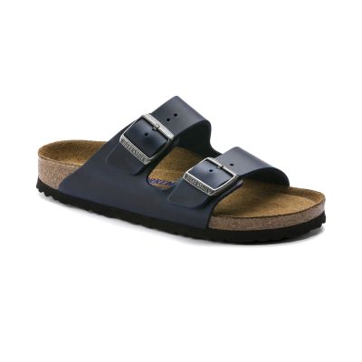 Birkenstock Arizona Soft Footbed Oiled Nubuck Leather Regular Fit - Blå - Sandaler Birkenstock Arizona Soft Footbed Oiled Nubuck Leather Regular Fit - Blå - Sandaler