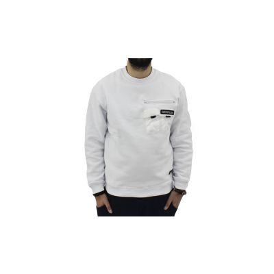 Caterpillar Multipocket Roundeck Hoodie - Hvit - Hettegenser Caterpillar Multipocket Roundeck Hoodie - Hvit - Hettegenser