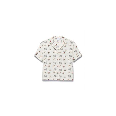 Vans Anaheim Sidewall Buttondown Top - Hvit - Kortermet T-skjorte Vans Anaheim Sidewall Buttondown Top - Hvit - Kortermet T-skjorte