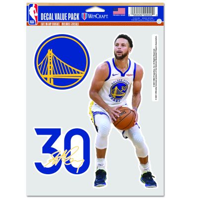WinCraft NBA Stephen Curry Golden State Warriors Multi Use Decal - Flerfarget - Nálepky