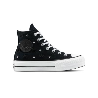 Converse Chuck Taylor All Star Lift Platform Bows & Studs - Svart - Joggesko Converse Chuck Taylor All Star Lift Platform Bows & Studs - Svart - Joggesko