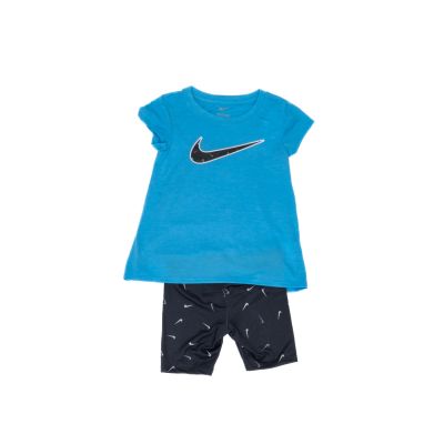Nike Girls Bike Short 2pc Set Black - Svart - Set Nike Girls Bike Short 2pc Set Black - Svart - Set