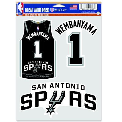 WinCraft NBA Victor Wembanyama San Antonio Spurs Multi Use Decal - Svart - Nálepky