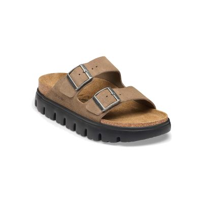Birkenstock Arizona Chunky Suede Leather Narrow Gray Taupe - Brun - Sandaler Birkenstock Arizona Chunky Suede Leather Narrow Gray Taupe - Brun - Sandaler