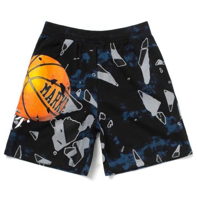 Market Shattered Backboard Tie-Dye Sweatshorts Black - Svart - Shorts