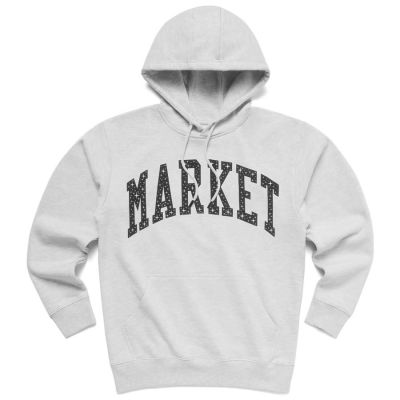 Market Arc Puff Ash Grey - Grå - Hettegenser