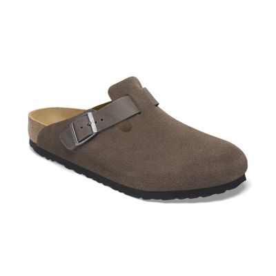 Birkenstock Boston BS Mixed Leather Regular Fit Grey - Grå - Sandaler Birkenstock Boston BS Mixed Leather Regular Fit Grey - Grå - Sandaler