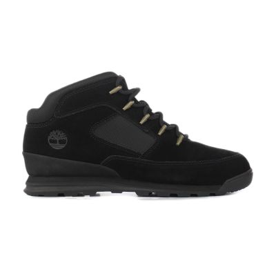 Timberland Euro Rock Mid Hiker Black Suede - Svart - Joggesko Timberland Euro Rock Mid Hiker Black Suede - Svart - Joggesko