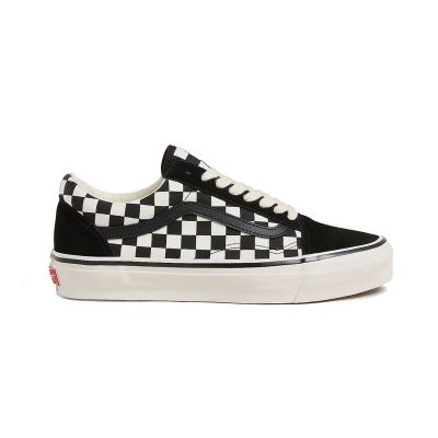 Vans LX Old Skool Checkerboard Shoe Black White - Svart - Joggesko