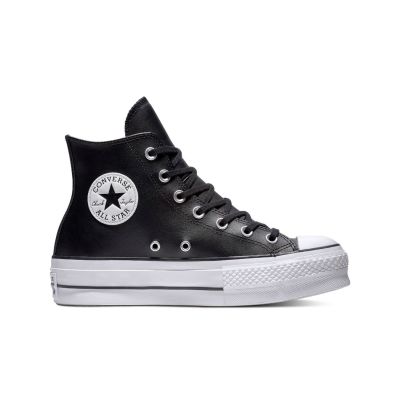Converse Chuck Taylor All Star Platform Leather High-Top - Svart - Joggesko Converse Chuck Taylor All Star Platform Leather High-Top - Svart - Joggesko