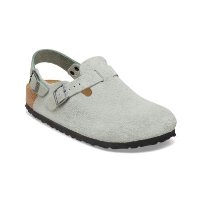 Birkenstock Tokio Suede Leather Regular Fit Pure Sage - Grå - Sandaler Birkenstock Tokio Suede Leather Regular Fit Pure Sage - Grå - Sandaler