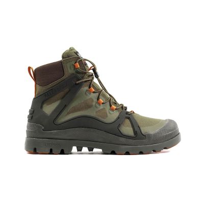 Palladium Pampa Lite+ Cage WP+ Olive Night - Grønn - Joggesko