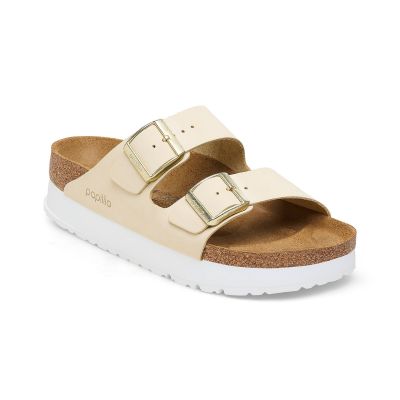 Birkenstock Arizona PAP Flex Platform Nubuck Leather Narrow Fit - Gul - Sandaler Birkenstock Arizona PAP Flex Platform Nubuck Leather Narrow Fit - Gul - Sandaler