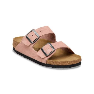 Birkenstock Arizona Suede Leather Narrow Fit Pink Clay - Rosa - Sandaler Birkenstock Arizona Suede Leather Narrow Fit Pink Clay - Rosa - Sandaler