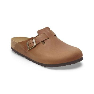 Birkenstock Boston Oiled Leather Narrow Fit Brown 1028310 - Brun - Sandaler Birkenstock Boston Oiled Leather Narrow Fit Brown 1028310 - Brun - Sandaler