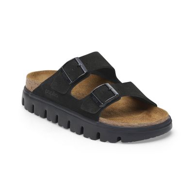 Birkenstock Arizona Chunky Suede Leather Narrow Fit Black - Svart - Sandaler Birkenstock Arizona Chunky Suede Leather Narrow Fit Black - Svart - Sandaler