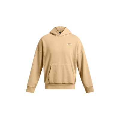 Under Armour M Icon Heavyweight Fleece Wash Oversized Hoodie - Brun - Hettegenser