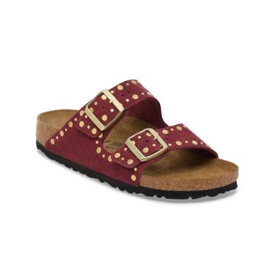 Birkenstock Arizona Rivet Suede Leather Regular Fit Burgundy - rød - Sandaler Birkenstock Arizona Rivet Suede Leather Regular Fit Burgundy - rød - Sandaler