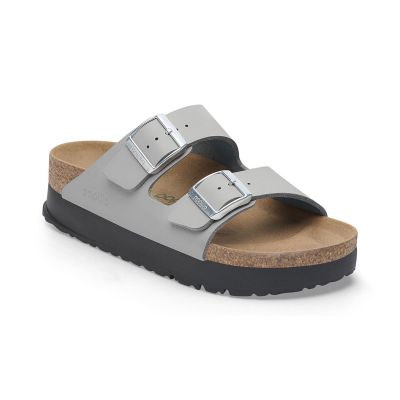 Birkenstock Arizona PAP Flex Platform Birko-Flor Narrow Fit Grey - Grå - Sandaler Birkenstock Arizona PAP Flex Platform Birko-Flor Narrow Fit Grey - Grå - Sandaler