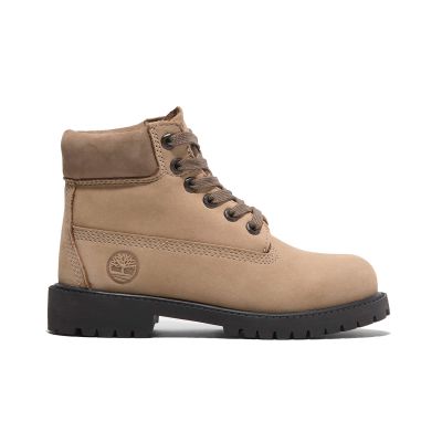 Timberland 6 In Premium WP Boot Junior Beige Nubuck - Brun - Joggesko
