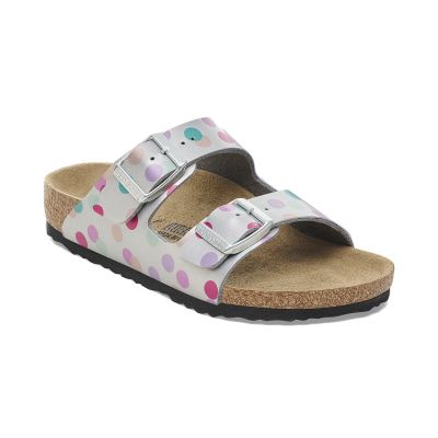 Birkenstock Arizona Kids BF Elec. Metal. Silver Dots Regular Fit - Grå - Sandaler Birkenstock Arizona Kids BF Elec. Metal. Silver Dots Regular Fit - Grå - Sandaler