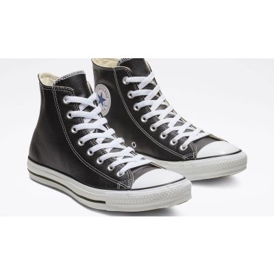 Converse Chuck Taylor Hi Leather Black - Svart - Joggesko