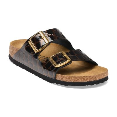 Birkenstock Arizona Leather Narrow Emboss Leather Black - Svart - Sandaler Birkenstock Arizona Leather Narrow Emboss Leather Black - Svart - Sandaler