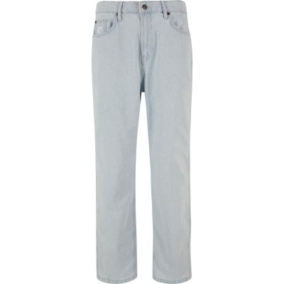 Karl Kani Small Signature Baggy Five Pocket Denim Bleached Blue - Blå - Bukser Karl Kani Small Signature Baggy Five Pocket Denim Bleached Blue - Blå - Bukser