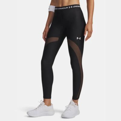 Under Armour HeatGear Wmns Mesh Legging Black - Svart - Legins Under Armour HeatGear Wmns Mesh Legging Black - Svart - Legins