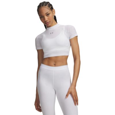 Under Armour HeatGear Elite Crop Mck SS White - Hvit - Kompresjonsskjorte Under Armour HeatGear Elite Crop Mck SS White - Hvit - Kompresjonsskjorte