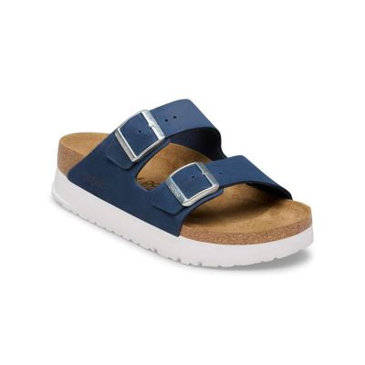 Birkenstock Arizona Flex Platform Nubuck Leather Narrow Fit New Navy - Blå - Sandaler Birkenstock Arizona Flex Platform Nubuck Leather Narrow Fit New Navy - Blå - Sandaler