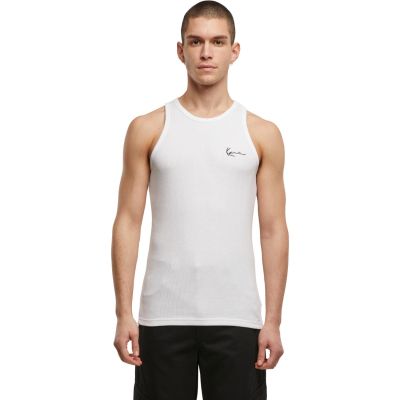Karl Kani Chest Signature Essential Waffle Tanktop White - Hvit - T skjorte Karl Kani Chest Signature Essential Waffle Tanktop White - Hvit - T skjorte