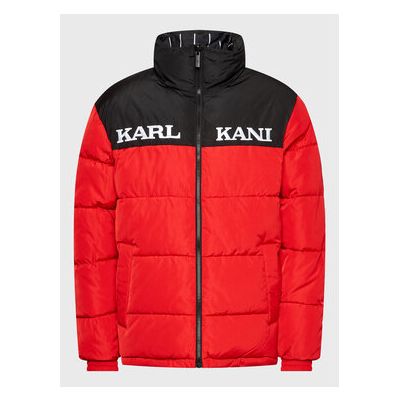 Karl Kani Retro Block Reversible Puffer Jacket Red/Black/White - rød - Jakke