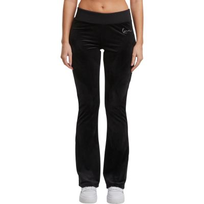 Karl Kani Signature Rhinestone Velours Trackpants - Svart - Bukser Karl Kani Signature Rhinestone Velours Trackpants - Svart - Bukser