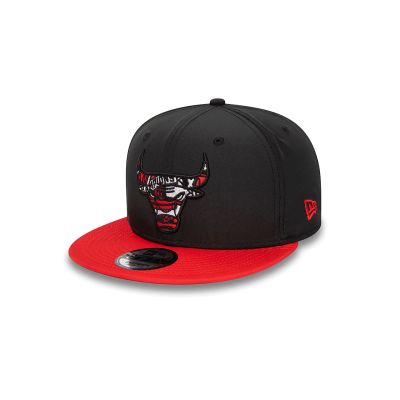 New Era Chicago Bulls Infill Black 9FIFTY Snapback Cap - Svart - Lokk