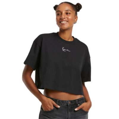 Karl Kani Small Signature Essential Crop Tee Black - Svart - Kortermet T-skjorte Karl Kani Small Signature Essential Crop Tee Black - Svart - Kortermet T-skjorte